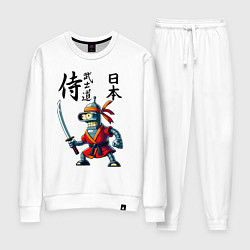 Костюм хлопковый женский Bender bending robot with katana - samurai, цвет: белый