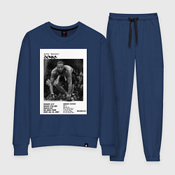 Костюм хлопковый женский Джон Джонс постер, цвет: тёмно-синий