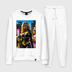 Женский костюм Черная Канарейка на улице города