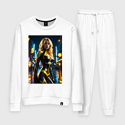 Женский костюм Черная Канарейка на улице города