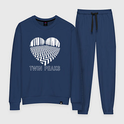 Костюм хлопковый женский Twin Peaks heart, цвет: тёмно-синий
