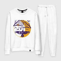 Костюм хлопковый женский Полёт в Невермор, цвет: белый