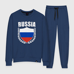 Костюм хлопковый женский Щит России, цвет: тёмно-синий