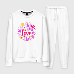 Женский костюм Леттеринг любовь абстрактно