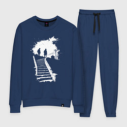 Костюм хлопковый женский Сумеречный подъем, цвет: тёмно-синий