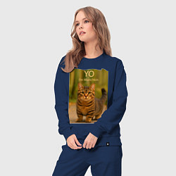 Костюм хлопковый женский Yo - Im Munchkin, цвет: тёмно-синий — фото 2