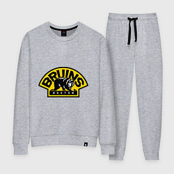 Костюм хлопковый женский HC Boston Bruins Label, цвет: меланж