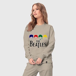 Костюм хлопковый женский The Beatles Heads, цвет: миндальный — фото 2
