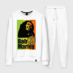 Костюм хлопковый женский Bob Marley: Jamaica, цвет: белый