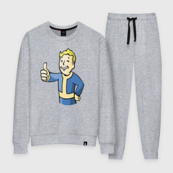 Костюм хлопковый женский Fallout vault boy, цвет: меланж
