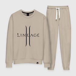 Костюм хлопковый женский Lineage logo, цвет: миндальный