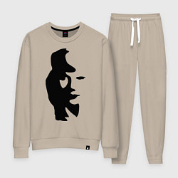 Костюм хлопковый женский Саксофонист или девушка, цвет: миндальный