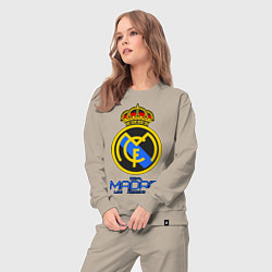 Костюм хлопковый женский Real Madrid, цвет: миндальный — фото 2