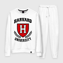 Костюм хлопковый женский Harvard University, цвет: белый