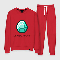 Костюм хлопковый женский Minecraft Diamond, цвет: красный