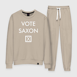 Костюм хлопковый женский Vote Saxon, цвет: миндальный