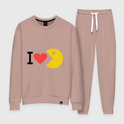 Костюм хлопковый женский I love Packman, цвет: пыльно-розовый