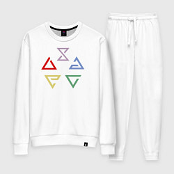 Костюм хлопковый женский Witcher 3 знаки, цвет: белый