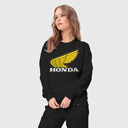 Костюм хлопковый женский Honda, цвет: черный — фото 2