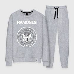 Костюм хлопковый женский Ramones, цвет: меланж