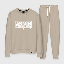 Костюм хлопковый женский Armin van Buuren, цвет: миндальный