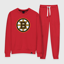 Костюм хлопковый женский Boston Bruins, цвет: красный