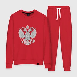 Костюм хлопковый женский Герб России, цвет: красный