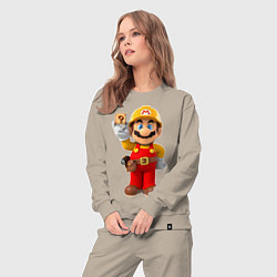 Костюм хлопковый женский Super Mario, цвет: миндальный — фото 2