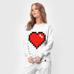 Костюм хлопковый женский Minecraft Lover, цвет: белый — фото 2