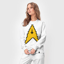 Костюм хлопковый женский Star Trek: 8 bit, цвет: белый — фото 2