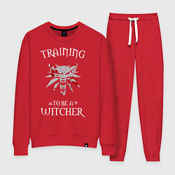Костюм хлопковый женский Training to be a Witcher, цвет: красный