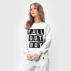 Костюм хлопковый женский Fall Out Boy: Words, цвет: белый — фото 2