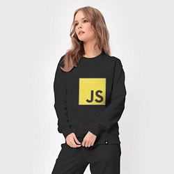 Костюм хлопковый женский JS return true; (black), цвет: черный — фото 2