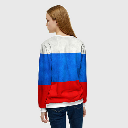 Женский свитшот Russia: from 72 / 3D-Белый – фото 4