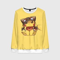 Свитшот женский Pikachu, цвет: 3D-белый