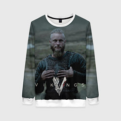 Свитшот женский Vikings: Ragnarr Lodbrok, цвет: 3D-белый