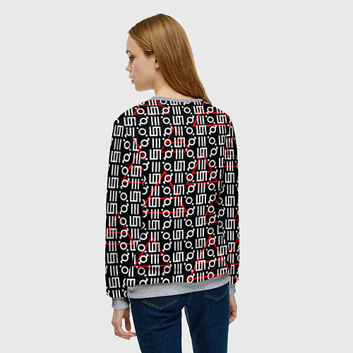 Женский свитшот 30 STM: Symbol Pattern / 3D-Меланж – фото 4