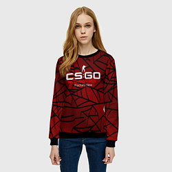 Свитшот женский Cs:go - Crimson Web Style Factory New Кровавая пау, цвет: 3D-черный — фото 2