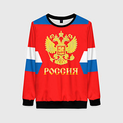 Свитшот женский Сборная РФ: #72 BOBROVSKY, цвет: 3D-черный