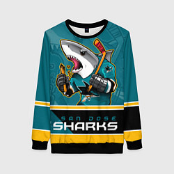 Свитшот женский San Jose Sharks, цвет: 3D-черный