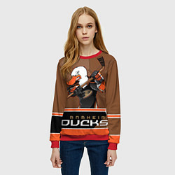 Свитшот женский Anaheim Ducks, цвет: 3D-красный — фото 2