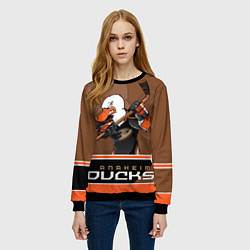 Свитшот женский Anaheim Ducks, цвет: 3D-черный — фото 2