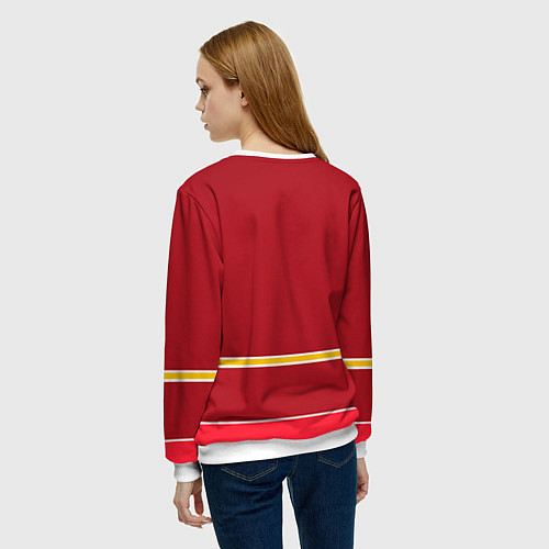 Женский свитшот Calgary Flames / 3D-Белый – фото 4