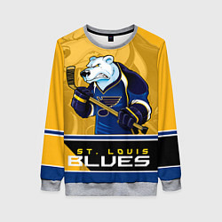 Свитшот женский St. Louis Blues, цвет: 3D-меланж