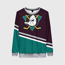 Свитшот женский Anaheim Ducks, цвет: 3D-меланж