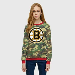 Свитшот женский Bruins Camouflage, цвет: 3D-красный — фото 2