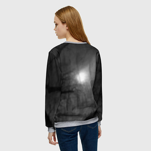 Женский свитшот Grumpy Cat / 3D-Меланж – фото 4