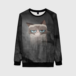 Свитшот женский Grumpy Cat, цвет: 3D-черный