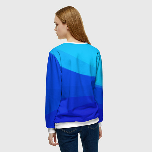 Женский свитшот Bugatti hypercar / 3D-Белый – фото 4