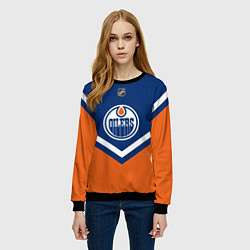Свитшот женский NHL: Edmonton Oilers, цвет: 3D-черный — фото 2